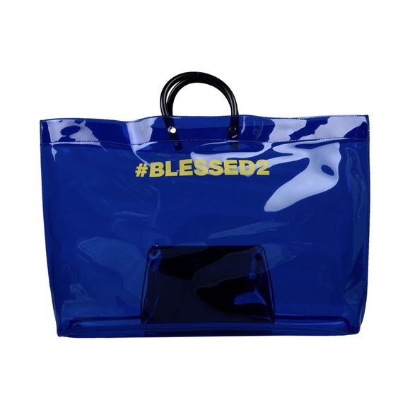 New DSQUARED2 Blue Large Tote Bag - Picture 2 of 3